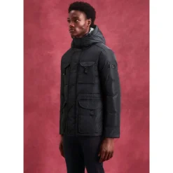 Heren Peuterey Gestikte Zwarte Jas