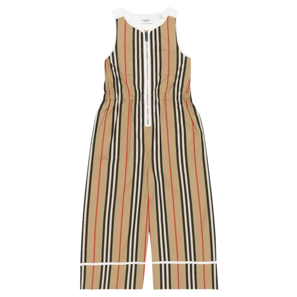 Burberry Jumpsuits^Gestreept katoenen jumpsuit