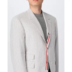 Thom Browne Outdoorjassen^Gestreept Katoenen Klassieke Blazer