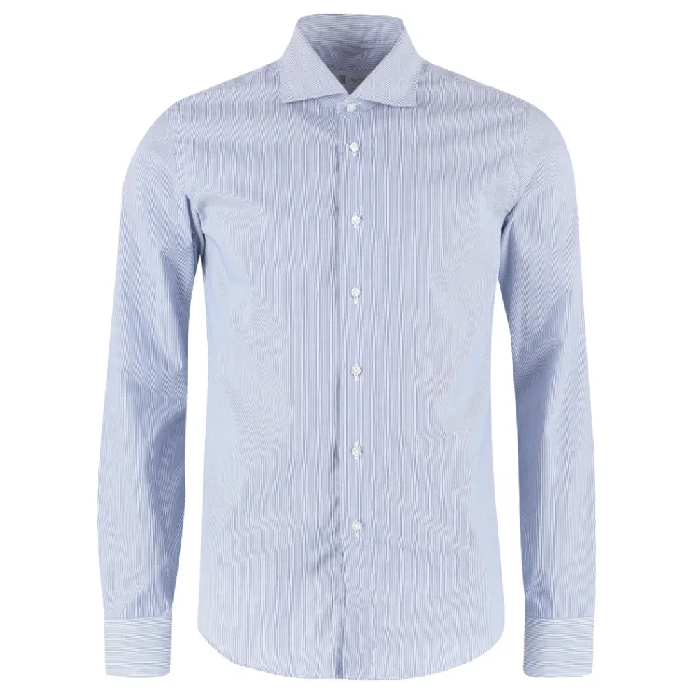 Heren THE (Alphabet) Gestreept katoenen overhemd