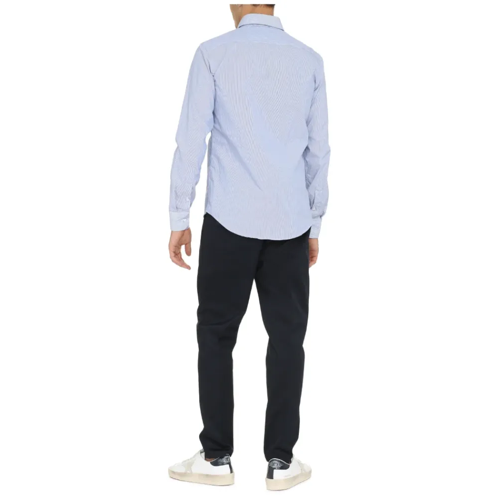 Heren THE (Alphabet) Gestreept katoenen overhemd