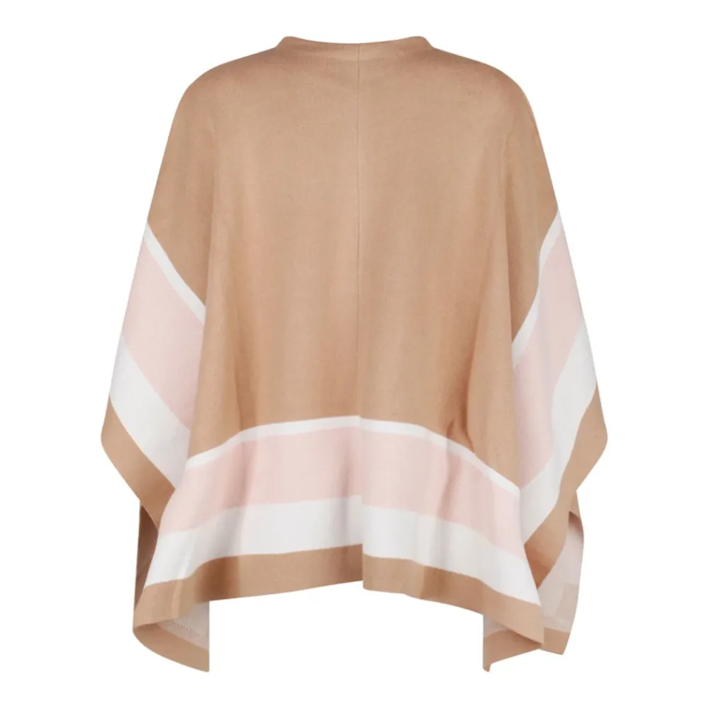 Chloé Gestreept Wollen Cape Jas