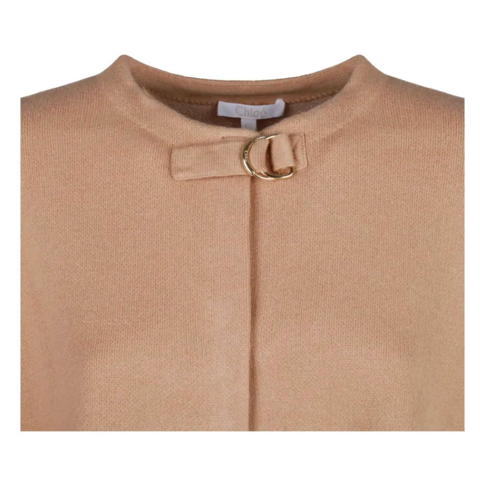 Chloé Gestreept Wollen Cape Jas