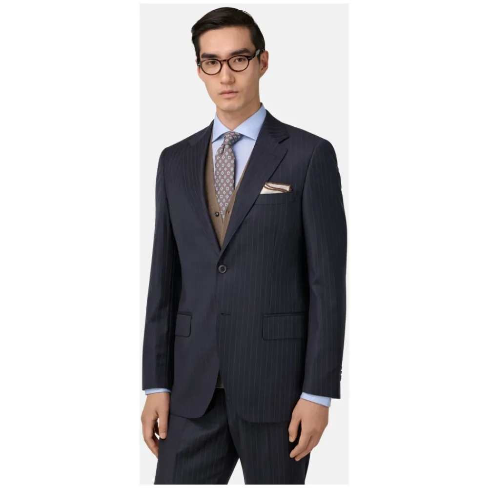 Heren Boggi Milano Kostuums^Gestreept wollen pakstijl Firenze