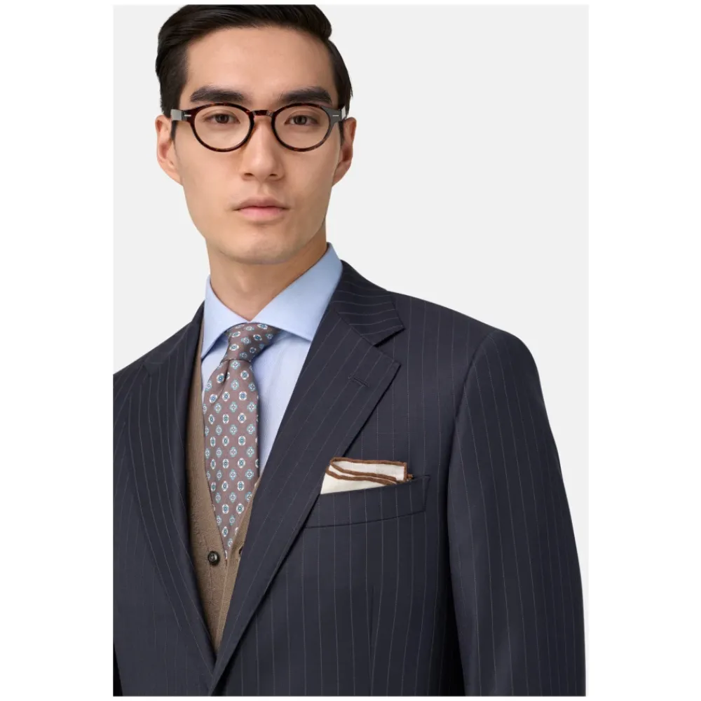 Heren Boggi Milano Kostuums^Gestreept wollen pakstijl Firenze