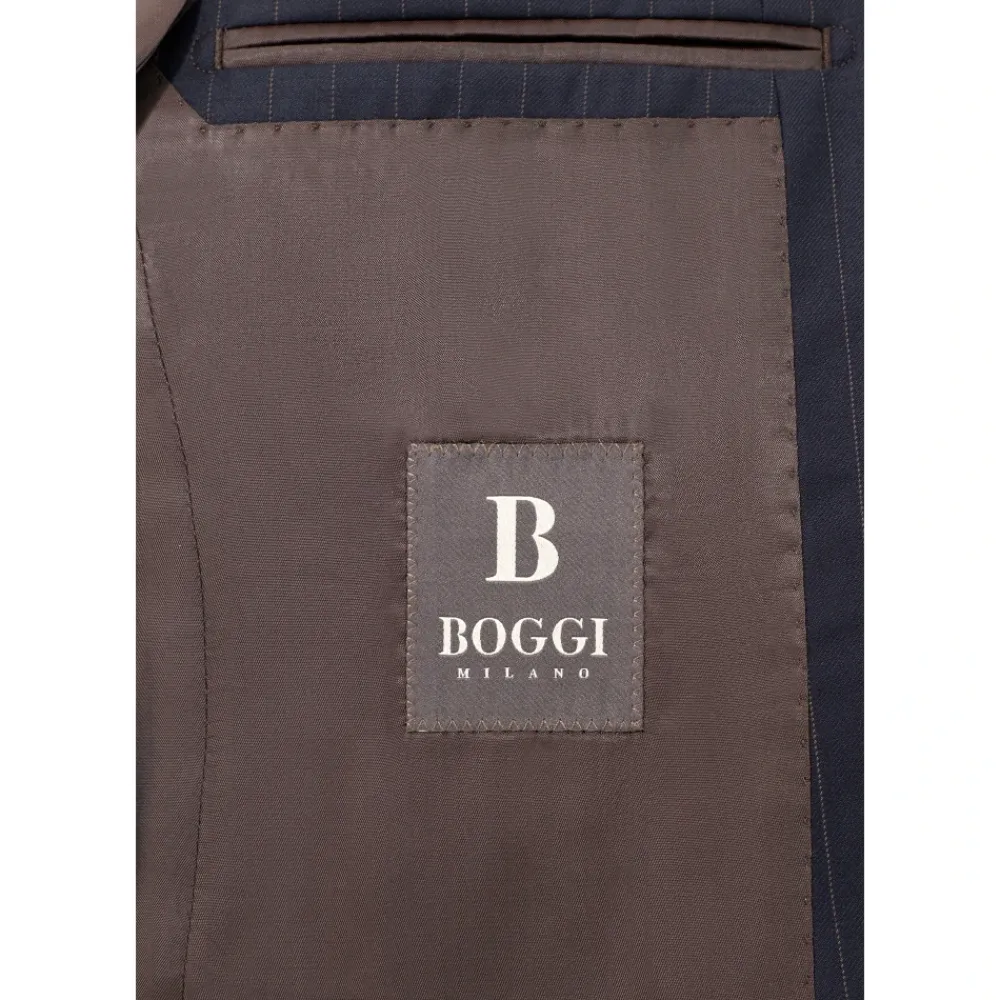 Heren Boggi Milano Kostuums^Gestreept wollen pakstijl Firenze