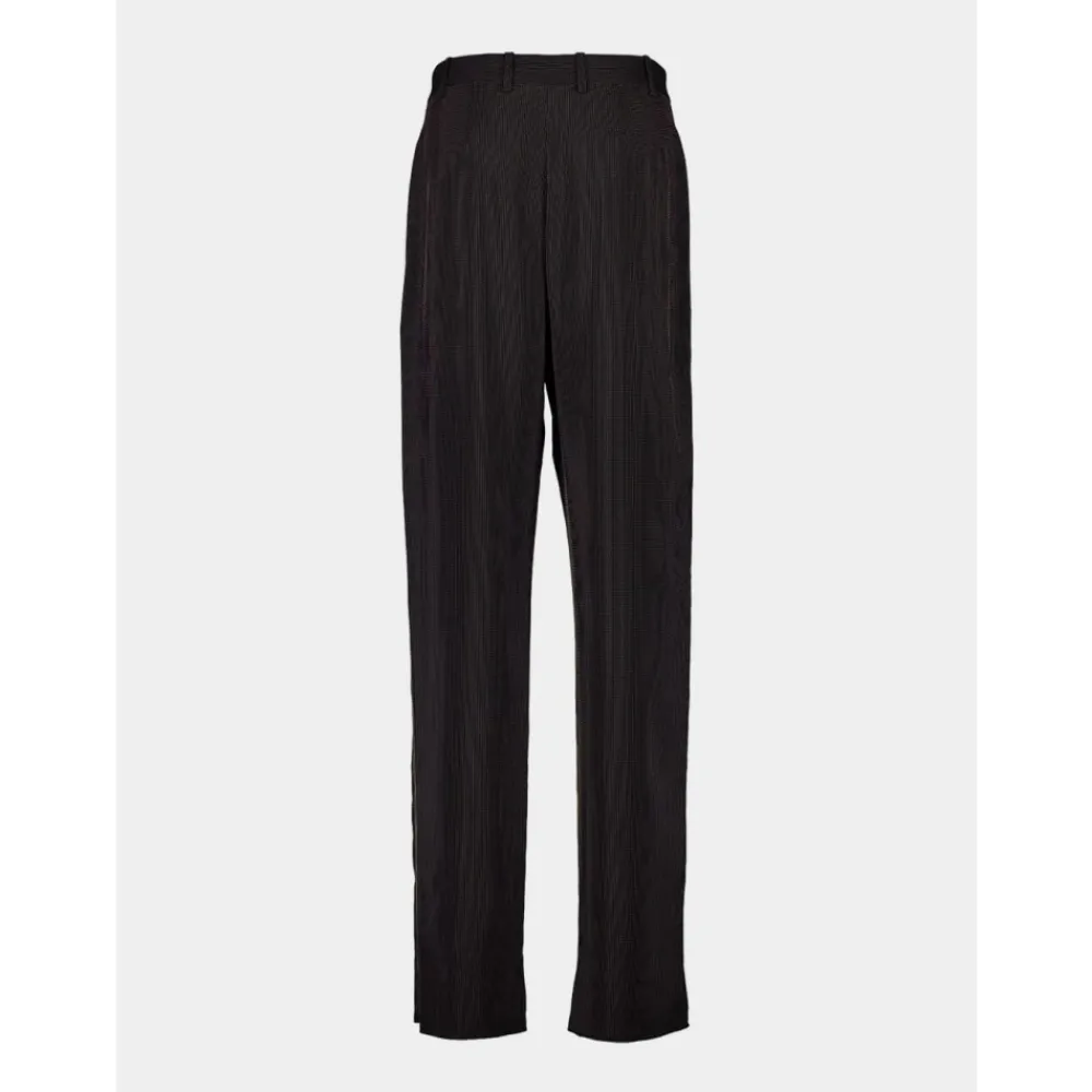 Heren Saint Laurent Broeken^Gestreepte Baggy Canvas Broek