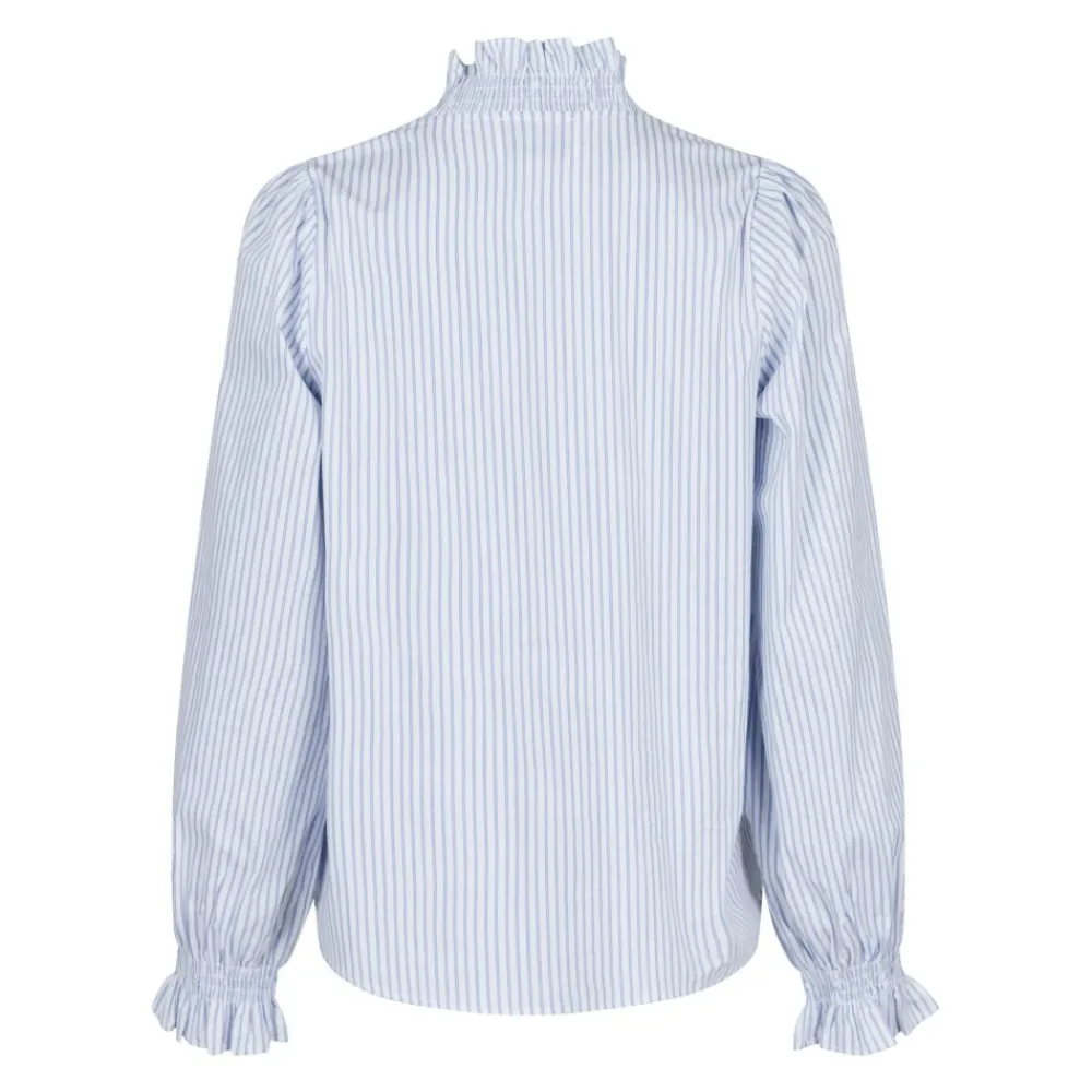 DAMES Neo Noir Blouses^Gestreepte blouse met pofmouwen