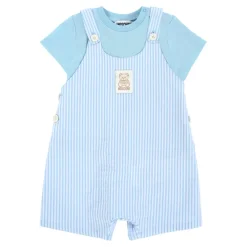 Moschino Gestreepte Dungarees met Teddy Bear Patch