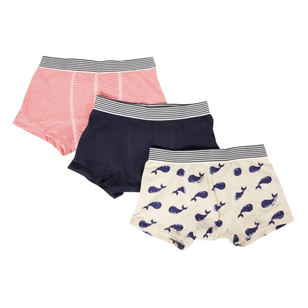 Petit Bateau Gestreepte en Walvisprint Boxershorts