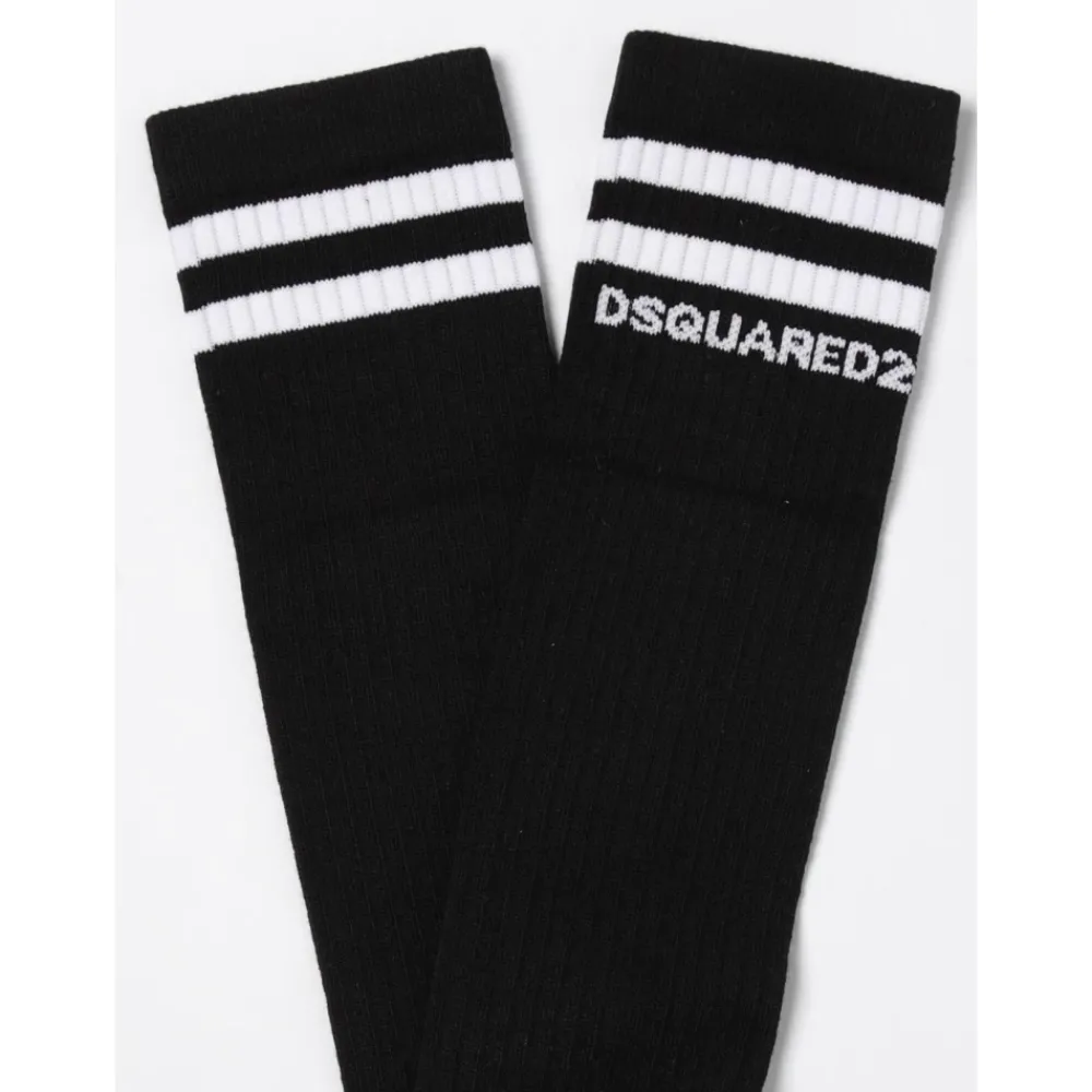 Dsquared2 Gestreepte Gebreide Crew Sokken