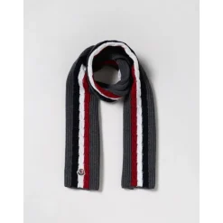 Moncler Sjaals^Gestreepte Geribbelde Gebreide Sjaal