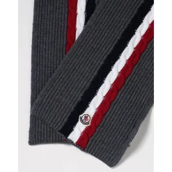 Moncler Sjaals^Gestreepte Geribbelde Gebreide Sjaal