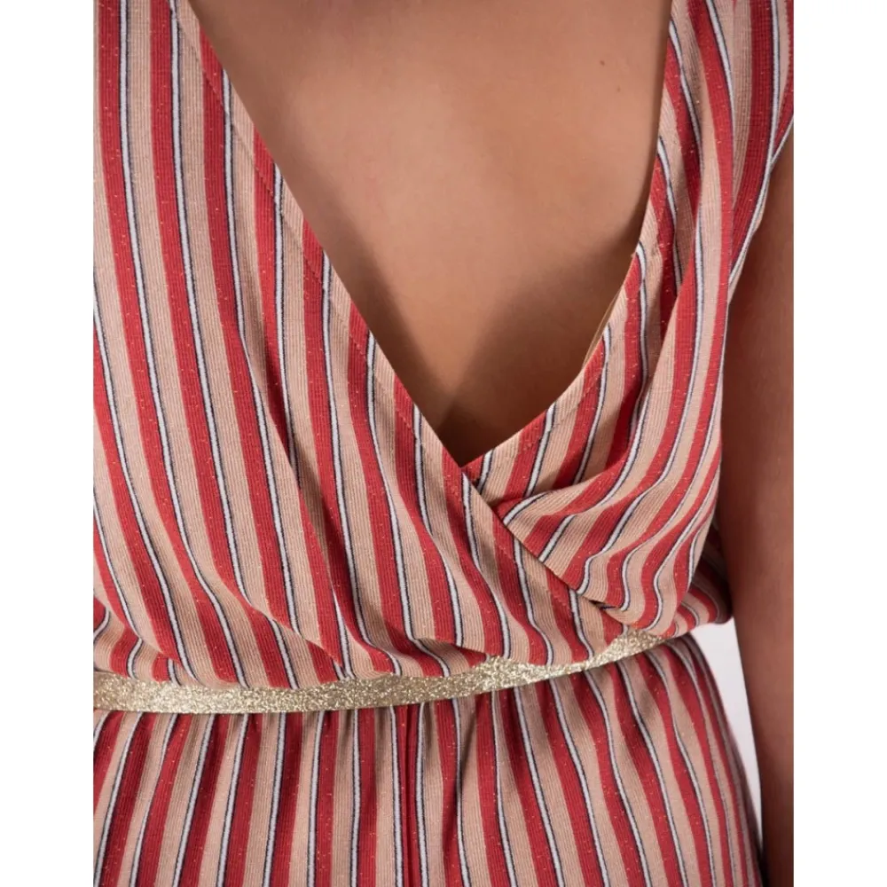 Liu Jo Jumpsuits^Gestreepte Lurex Jumpsuit