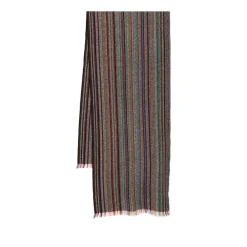 Heren Paul Smith Gestreepte Merinowol Fringed Sjaal