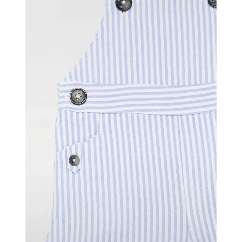 Tartine et Chocolat Gestreepte Overall Shorts voor Baby's