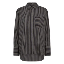 DAMES Co'Couture Gestreepte Overhemdblouse met Wijde Mouwen