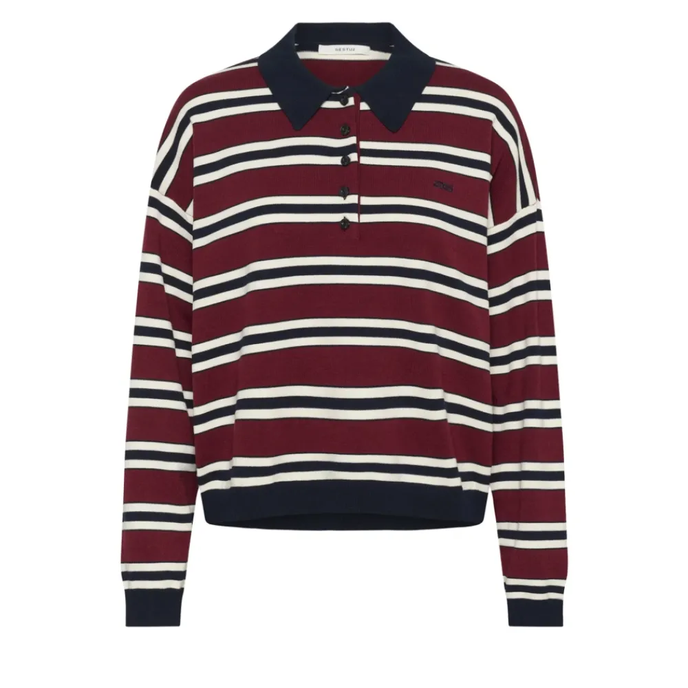 DAMES Gestuz Shirts^Gestreepte Polo Pullover Trui