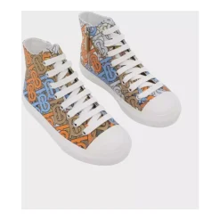 Burberry Gestreepte sneakers met logo