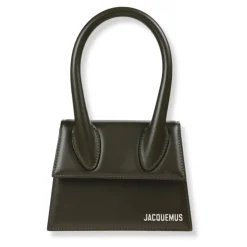 DAMES Jacquemus Heuptassen^Gestructureerde leren handtas met afneembare band