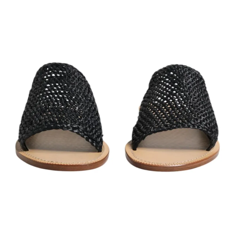 Heren Dolce & Gabbana Gevlochten Raffia Slides Schoenen
