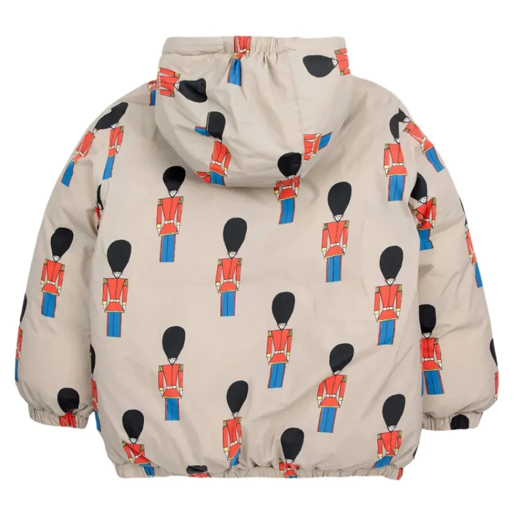 Bobo Choses Gevoerde anorak met tinnen soldatenprint