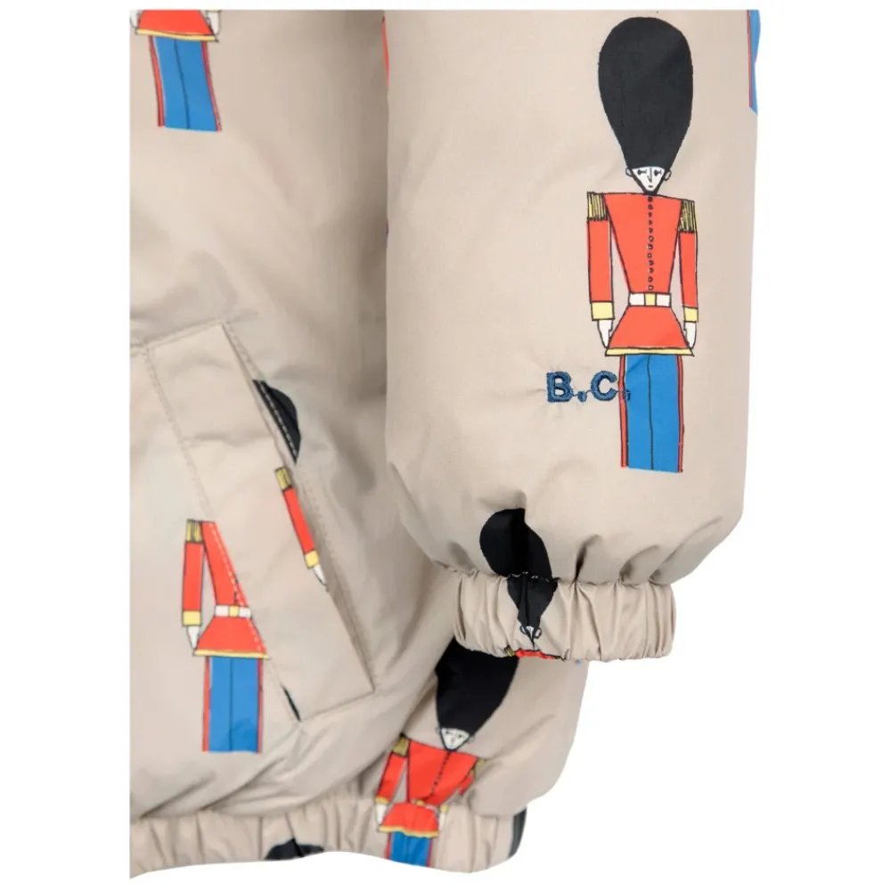 Bobo Choses Gevoerde anorak met tinnen soldatenprint