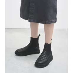 DAMES AGL Chelseaboots^Gewatteerde Beatle enkellaars