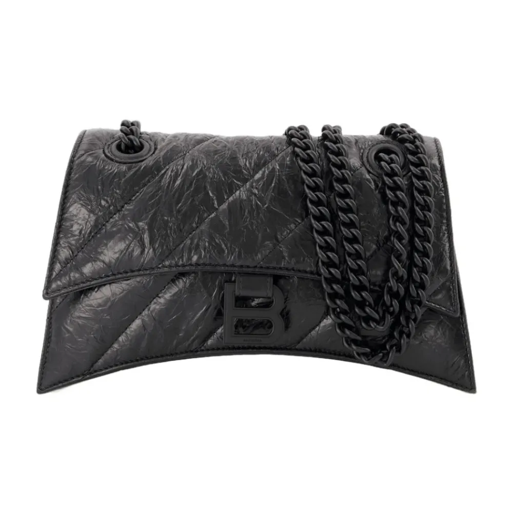 DAMES Balenciaga Schoudertassen^Gewatteerde Crush Chain Hobo Tas