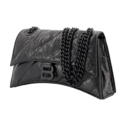 DAMES Balenciaga Schoudertassen^Gewatteerde Crush Chain Hobo Tas