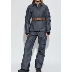 Moncler Wintersport^Gewatteerde Denim Ski Broek