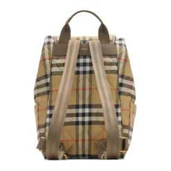 DAMES Burberry Rugzakken^Gewatteerde Diamond-Patroon Check Leren Tas