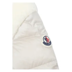 Moncler Gewatteerde Ivoor Donsjas met Shearling