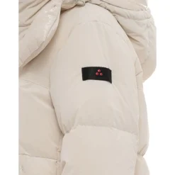 DAMES Peuterey Gewatteerde Lange Jas met Afneembare Capuchon