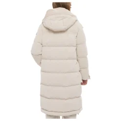 DAMES Peuterey Gewatteerde Lange Jas met Afneembare Capuchon