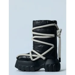 Heren Rick Owens Snowboots^Gewatteerde leren tractorlaarzen