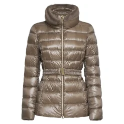 DAMES Herno Jassen^Gewatteerde Nylon Donsjas Taupe