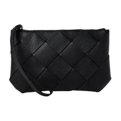 Heren Bottega Veneta Geweven leren etui met ritssluiting en polsband