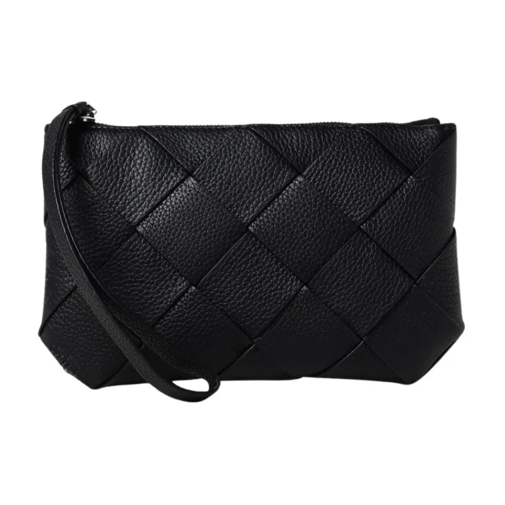 Heren Bottega Veneta Geweven leren etui met ritssluiting en polsband