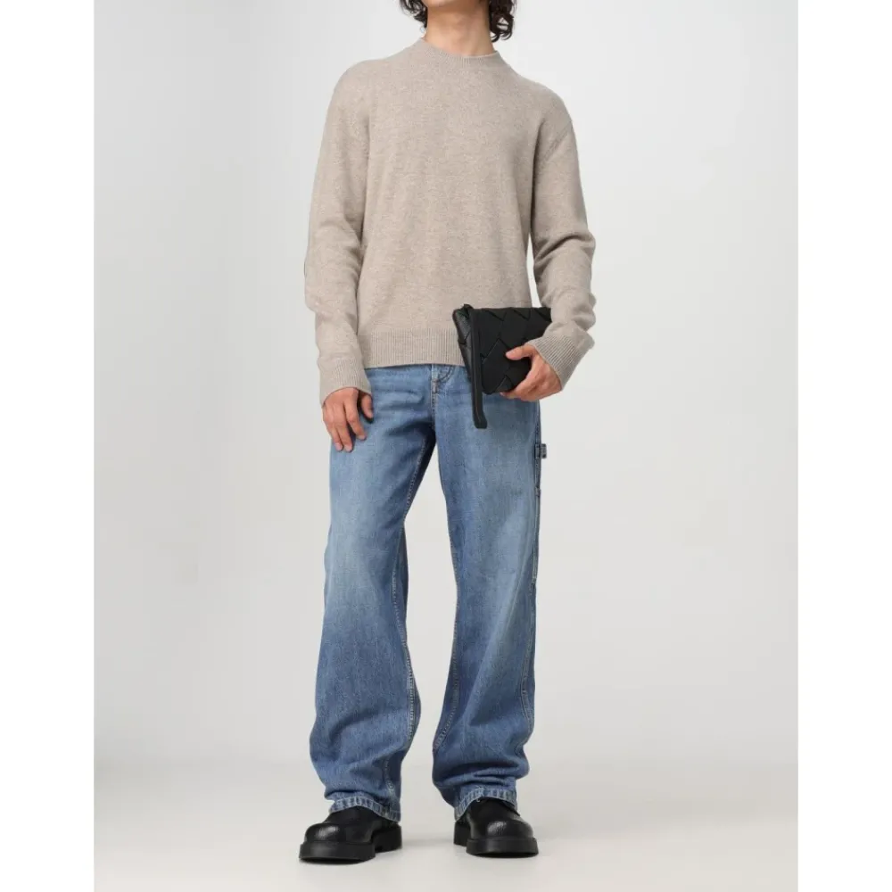 Heren Bottega Veneta Geweven leren etui met ritssluiting en polsband