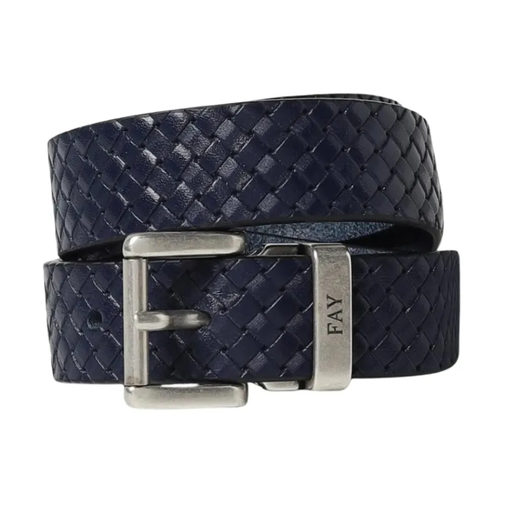 Fay Geweven leren riem