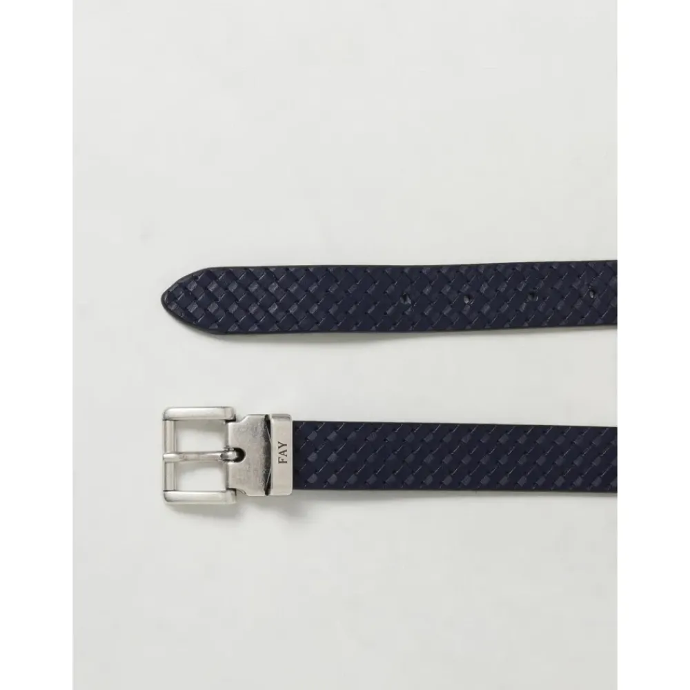 Fay Geweven leren riem