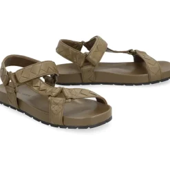 Heren Bottega Veneta Geweven Leren Sandalen