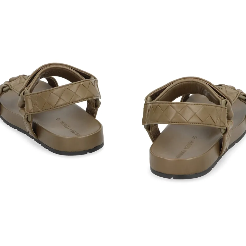 Heren Bottega Veneta Geweven Leren Sandalen