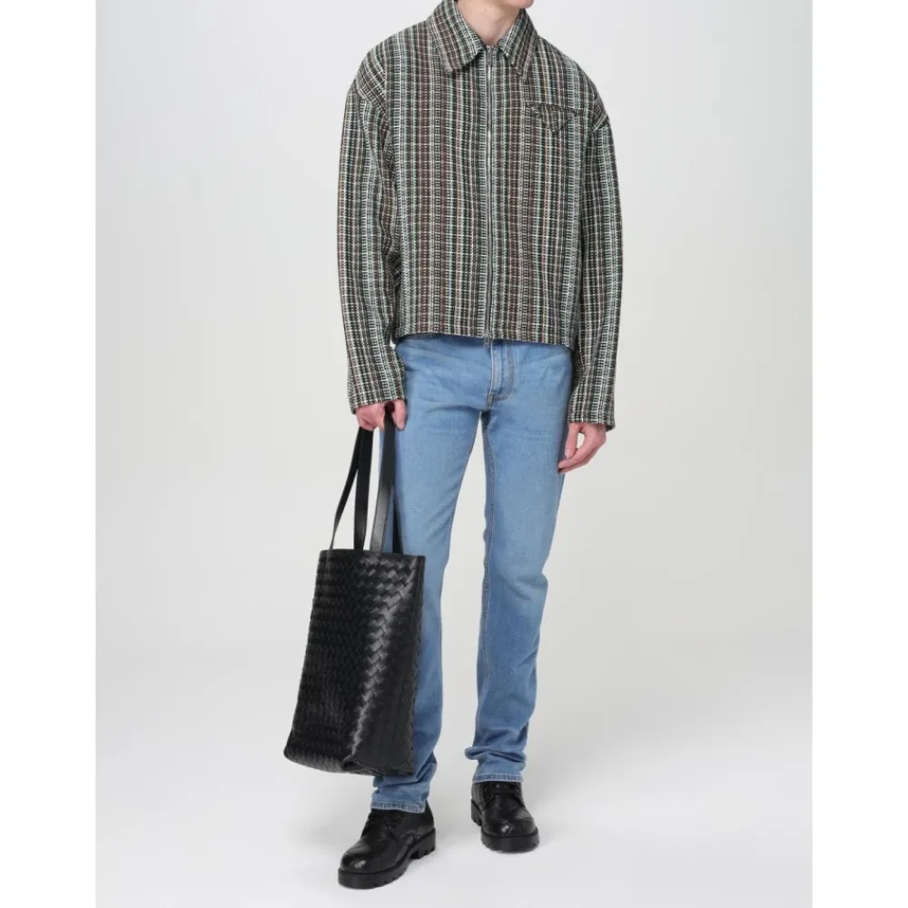 Heren Bottega Veneta Geweven Leren Tote Tas