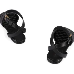 DAMES Bottega Veneta Geweven platte sandalen met enkelband