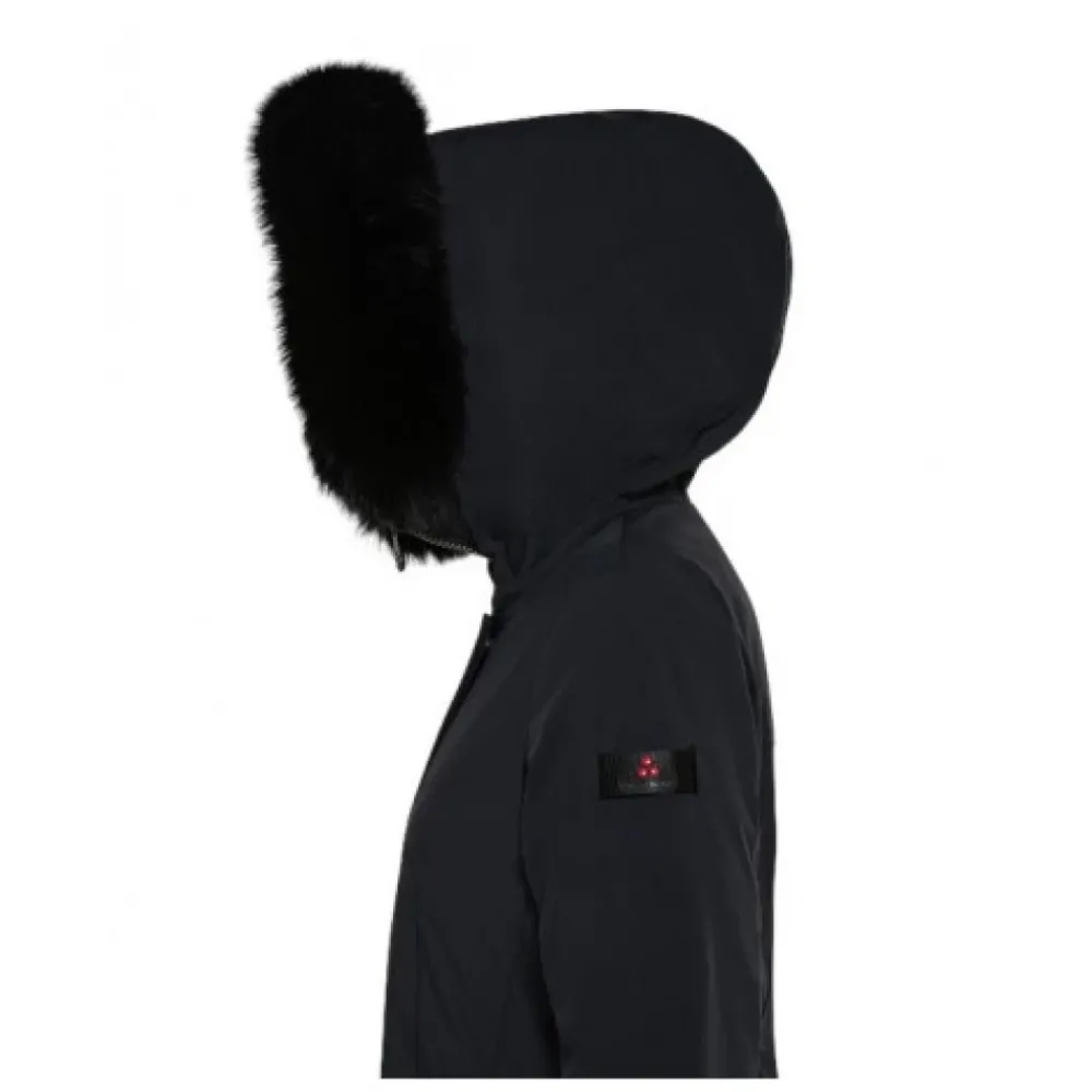 DAMES Peuterey Gladde donsjas met bont capuchon