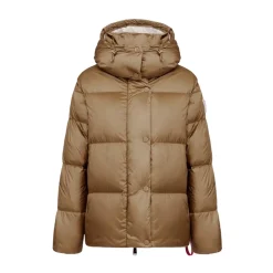 DAMES Afterlabel Glanzende Nylon Kipnuk Pufferjas