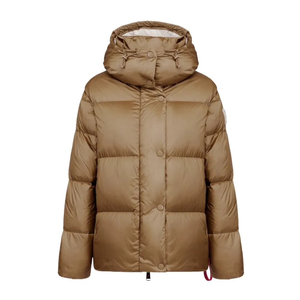 DAMES Afterlabel Glanzende Nylon Kipnuk Pufferjas