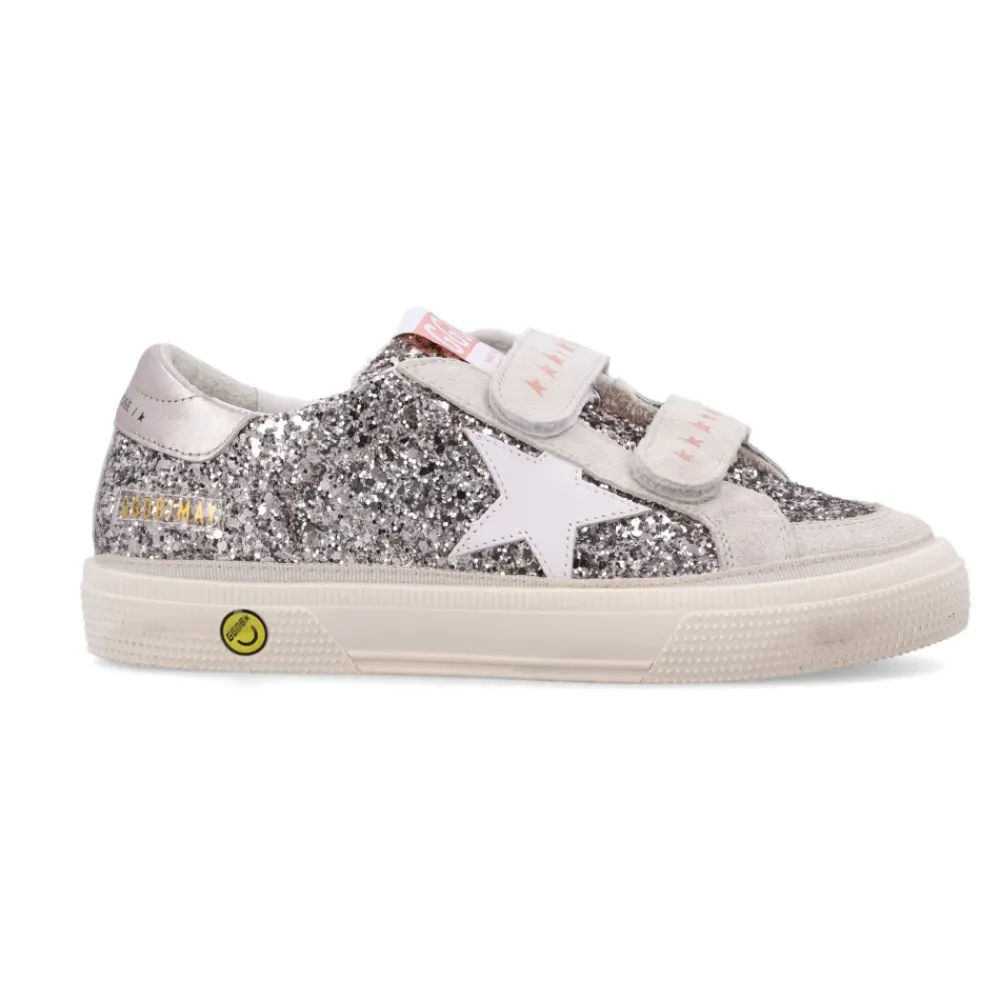 Golden Goose Glitter Sneakers met Ster Patch